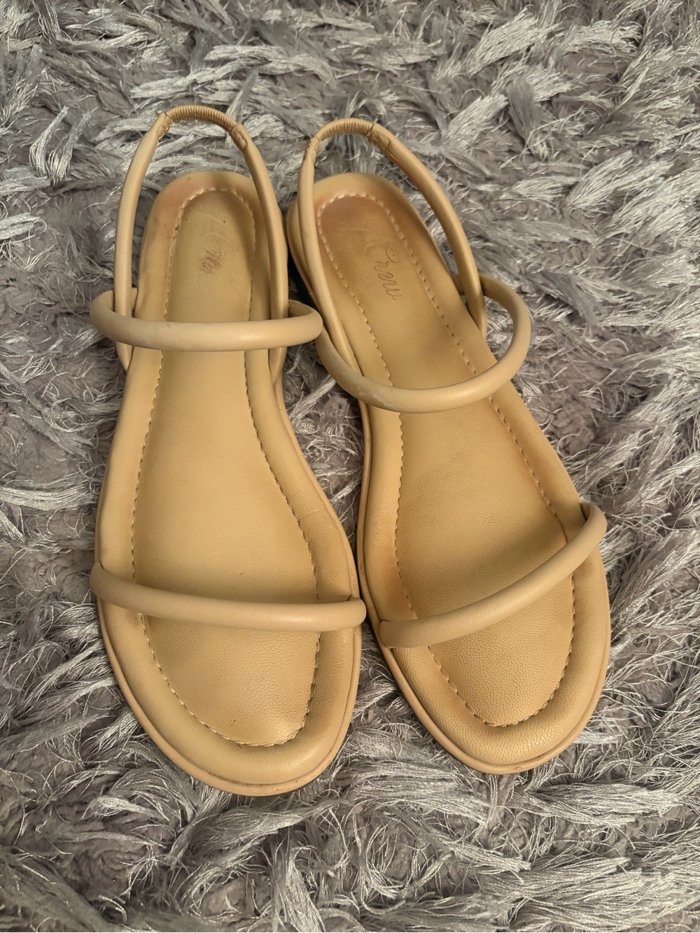 J. Crew Beige Double Strap Slingback Sandals